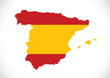 spain flag and map Country shape idea design