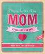 Vintage Mothers day poster design