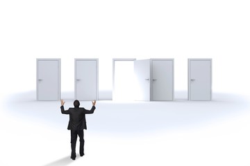 Poster - Composite image of gesturing businessman