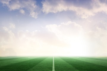 Poster - Football pitch under blue sky
