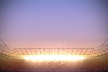 Aufkleber - Large football stadium under purple sky
