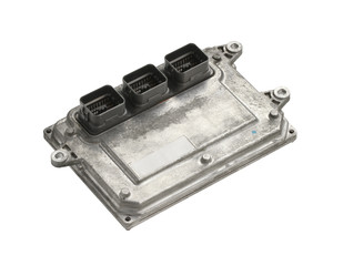 Wall Mural - engine control unit (ecu) isolated on white background