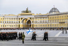 Victory Parade On Palace Square In Saint Petersburg, April 28, 2