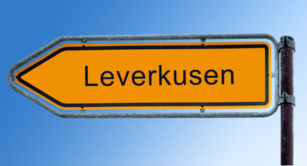 Poster - Strassenschild 7 - Leverkusen