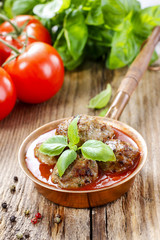 Canvas Print - Meatballs in tomato sauce