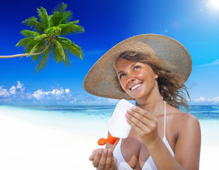 Smiling Woman at the Beach