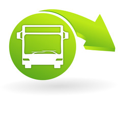 Sticker - bus sur web symbole vert