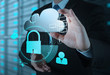 © everythingpossible - businessman hand show 3d cloud icon with padlock as Internet sec
