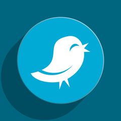 Poster - twitter blue flat web icon