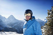 portrait of man - winter in the alps