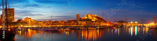 Alicante in night, Spain Obraz na płótnie