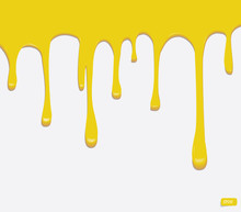 Vector Yellow Seamless Paint Drips