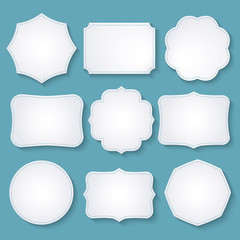 Vector set of paper decorative frames