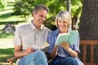 © WavebreakMediaMicro - Couple reading books on bench