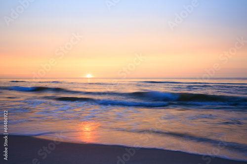 Obraz w ramie Beautiful sunset over Baltic sea