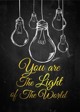Light Of The World Bulb Sketch Background