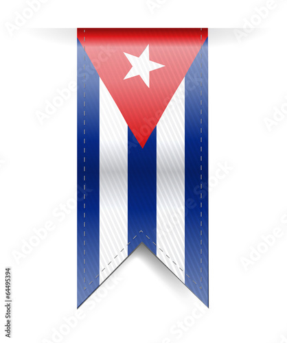 cuba flag banner illustration design Canvas Print