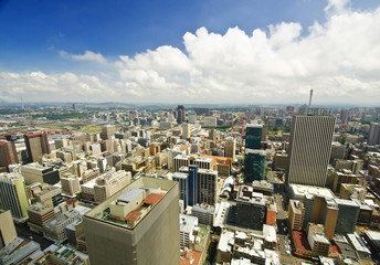 johannesburg skyline from top of south africa