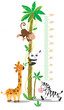 Meterwall with palm tree and funny animals