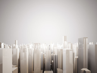 Wall Mural - Abstract model of city
