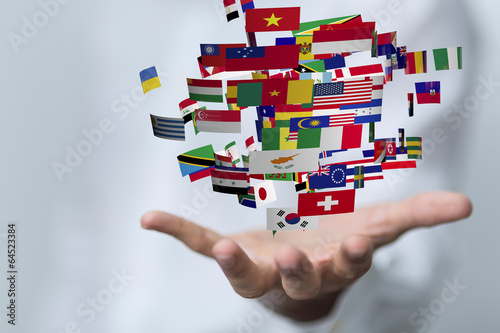 language hand Fototapete