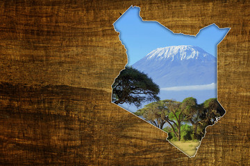 kenya wildlife map design