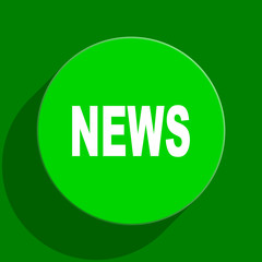 Aufkleber - news green flat icon