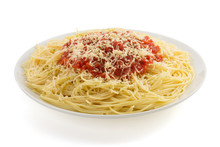 Pasta Spaghetti Macaroni On White