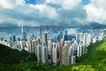 Fototapete - Hong Kong from Victoria Peak