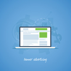 Poster - Website pay per click banner advertising vector concept
