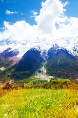 Wall Mural - Picturesque scenery near Mont blanc, Alps