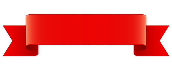 Wall Mural - Rote Banderole mit Textfreiraum