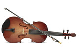 Fototapeta Nowy York - wood violin isolated over white