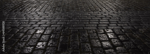 Fotomural Abstract Wet Night City Pavement Reflections