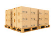 © faraktinov - Warehouse: cardboard boxes on pallets
