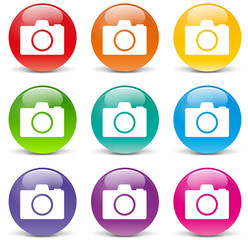 Sticker - Vector camera icons