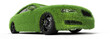 3d rendered illustration of a car covered in grass