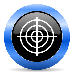 Poster - target blue glossy icon