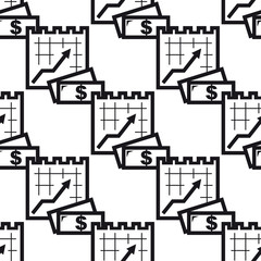 Poster - Seamless financial background pattern