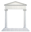 Columns and Arch isolated on White Background. Clipping path