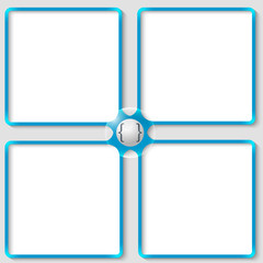 Poster - four vector associated text frames with brackets