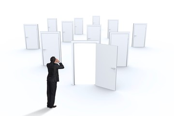 Poster - Composite image of shouting businessman