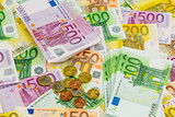 Fototapeta  - many different euro bills