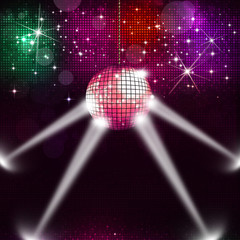 Canvas Print - Disco Ball Music Background