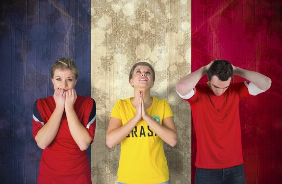 Various football fans