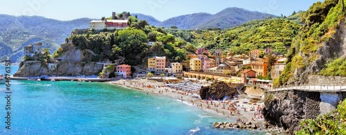 Photographie Panoramic coastal view at Monterosso, Cinque Terre, Italy