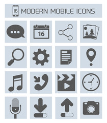Wall Mural - mobile applications icons