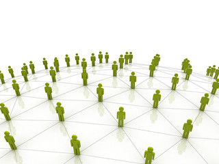 Aufkleber - Social Network concept over white background