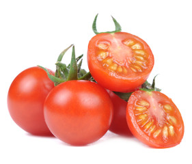Canvas Print - Red Tomatoes Isolated on White Background