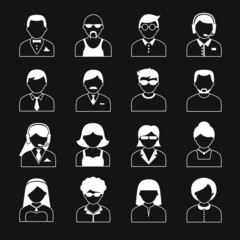 Sticker - Avatar Characters Icons Set